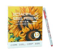 JINGLING Acrylic Gel Pens - Multicoloured Acrylic Marker Art Set | Water-Based Drawing Markers for Arts & Crafts, Colouring, Doodles on Canvas, Wood, Fabric, Stone, Cards & Scrapbook Paper