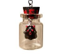 JINGLING Adopt a ghost, bottle ghost, Halloween necklace, Halloween jewellery, the adopt a ghost necklace, ghost caught in a bottle, cute ghost necklace for and girls, Siehe Beschreibung, See