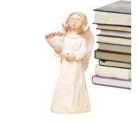 JINGLING Angel Statues Decoration, Resin Angel Statues - Resin Angel Statue with Flowers Home Decor Praying Sisters Sculpture Resin Angel Statue for Mother Sister