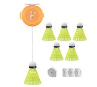 JINGLING Badminton Single Player Rebound Trainer, Rebound Badminton Trainer, Badminton Trainer for Hand-Eye Coordination, Agility Training with Elastic Cords for Parks
