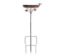 JINGLING Bird Bath, Standing Bird Bath, Garden Decoration with Water Dispenser on Five Branched Ground Spike for Patio, Garden, Backyard