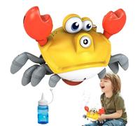 JINGLING Bubble Machine for Dancing Crab Fun Bubble Blower Robot Light Crab with Lights and Music for Festive Animation