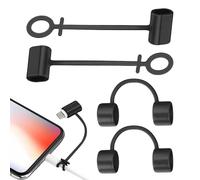 JINGLING Cable Adapter Keeper | 4 Piece Charger Organizer - Silicone Anti-Lost Cover for Converters, Travel Car Backpack Pocket