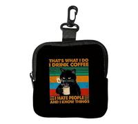 JINGLING Cat Coin Purse - Coffee Bag - Coin Purse Bucket Bag - for Walking, Travel, Personal Outdoor, Camping, Lifestyle, Daily Hiking, Festival