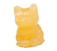JINGLING Cat Crystal Figurines Cat Crystal Table Decoration Cat Statue Natural Crystal Home Decor Decorative Crystals Animal Statues Lucky Kitten Sculpture