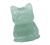JINGLING Cat Figurines Home Decor Crystal Cat Figurine | Crystal Table Decoration | Natural Crystal Home Decor Decorative Crystals Animal Statues Lucky Kitten Sculpture