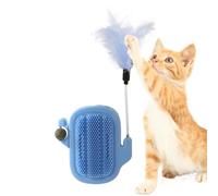 JINGLING Cat Toy Balls for Wall, Cat Licking Balls for Cats Wall | Groomer Scratching Brush Toys with Teaser Stick | Wall Mounted Cat Groomer, Wall Groomer