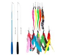 JINGLING Cat Toy, Cat Teaser Toys | Replacement Head for Caterpillar and Feathers, Interactive Cat Toy | Interactive Fish Shaped Cat Toy for Indoor Cats