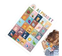 JINGLING Children's Learning Poster - Classroom Playroom Wall Decoration - Set Interactive Boho Learning Charts for Preschool Children Home Promote Skills & Playtime School