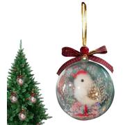 JINGLING Clear Christmas Decoration Balls - Hummingbird Round Ball 9.0cm - Bird Ornaments for Christmas Tree | for Tree Autumn Home Party Family Birthday Holiday Wedding Action