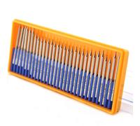 JINGLING Diamond Grinding Drill Bits, 1 mm, Spherical Ball, Set of 30 Pcs