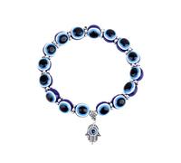 JINGLING Evil Eye Bracelets, Evil Eye Bead Bracelet - Protection Bracelet | Lucky Bracelet for Protection, Blue Eye Bead Bracelet for Teens Girls and, Se référer au descriptif, Resin, Refer to