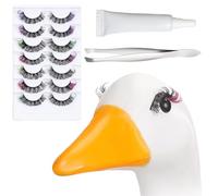 JINGLING Eyelash Clusters | 7 Pairs of Multi-Colored False Eyelashes,Beauty Accessories For Teens Evening Photoshoot Parties