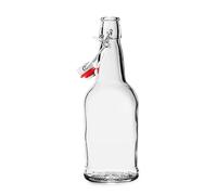 JINGLING Glass Bottle Stoppers | Pack of 6 Bottle Replacement Caps in Swing Style with Flip Lid, Reusable Leak-for Transparent Drink Bottles, Fruit, Wine