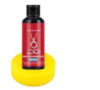 JINGLING Gold Cleaner - Ring Polishing Paste with Sponge 50 ml, Cleaning Paste and Care for Platinum Metal Jewellery | Scratch Removal on Precious Metals