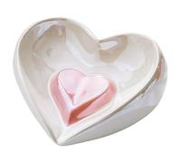 JINGLING Heart Shaped Soap Dish, Heart Shape Soap Box, Ceramic Soap Dish in Heart Shape, Soap Container in Heart Shape, Fashionable Soap Holder for Shower