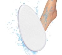 JINGLING Heel File for Cracked Heels, Callus Remover, Clear Glass Foot Files Pedicure Helper, Pedicure Foot Cleaner, Foot Washer in the Shower to Remove Dead Skin
