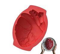 JINGLING Human Heart Shape, Halloween Moulds, Large Chocolate Mould with Human Heart - Non-Stick Heart Cake Mould, Kitchen Baking Tool, Cake Decoration Mould for Cakes