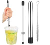 JINGLING Lemonade Lemon Straw Hole Punch, Stainless Steel Lid Hole Punch Tool, Set of 3, Multifunctional Accessories for Drink Preparation at Stand, Restaurant, Picnic, Cafe, Kitchen