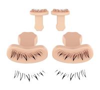 JINGLING Lower Eyelash Stamp, Lower Eyelash Stamp, Beauty Eyelash Extension Tool, Eyelash Tools, 1 Pair Reusable Silicone Stamp, Eyelash Stencil for Home, Travel