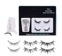 JINGLING Magnetic Eyelashes, Magnetic Eyelashes with Applicator - Natural Magnetic Eyelashes | 2 Pairs Reusable False Eyelashes, Soft and Easy to Wear, No Glue, Comfortable Whole