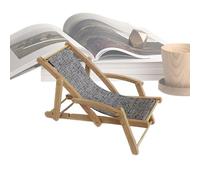 JINGLING Mini Beach Chair, Miniature Chair Model Wood - Table Decoration Reclining Model Decoration for Desk