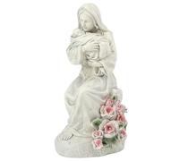 JINGLING Mother and Son Figure, Family Desk Sculpture, Resin Figure with LED Light for Living Room Display Case