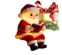JINGLING Night Lights - Night Light with Santa Claus Reading a Book - Cute Figure Lamp for Festive Decoration, for Bedside Table, Desk, Table, Bathroom, Toilet, Children's Room