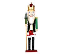 JINGLING Nutcracker Figurines, Soldier Nutcracker 40 cm for Shelves - Illuminated Table Statue with Music for Living Room, Bedroom, Kitchen - Christmas Decoration for Table Buffet Furniture