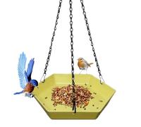 JINGLING Outdoor Bird Bath | Polygonal Outdoor Bird Drinker - Hanging Pond Garden Decoration for Window Balcony Patio Porch Bird Watching