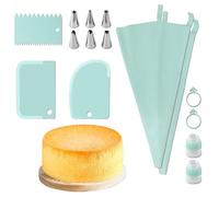 JINGLING Piping Bag and Piping Nozzle Set, Piping Bag and Piping Nozzle Set, Reusable 15 Piece Piping Bags, Safe and Easy to Clean - Icing Pipe Set, Intricate Designs