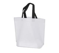 JINGLING Reusable Tote Bags, Non Woven Fabric Tote Bags | Large Capacity Portable Bags for Men Women Students Adults School Market Beach Travel, white, Se référer à la description