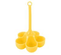 JINGLING Silicone Egg Poacher, Silicone Egg Cooke, Portable Silicone Egg Cooker 5 Holes with Handle Anti-scald, Kitchen Stove