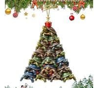 JINGLING Turtle Christmas Tree Decoration - Hanging Christmas Tree Decoration - Decorative 2D Acrylic Sea Turtle Shape for Wall Window Coat Garland Home Decorators Event Planner