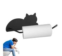 JINGLING Wall-mountable kitchen paper holder, kitchen roll holder, storage shelf with cat design for mounting in guest apartment on the fridge in and travel house