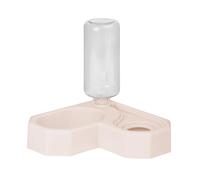 JINGLING Water Dispenser, Large Dog Food Dispenser, 500 ml Right Angle Dog Food Holder, Removable Water Bowl for Dogs, Feeding Station for Cats, Tilt-Proof Feeder for Cats and
