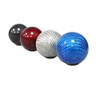 JINGLINGKJ 12MM Blue Carbon Fiber Gear Shift knob Stick Shift Knob Plastic MT AT Shift Knob Head Universal Custom Car Accessaries 3 Adapters 1Pc (Blue)