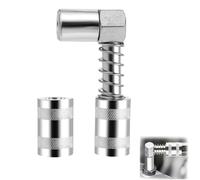 JINGLOUA 90 Degree Grease Gun Coupler with Sleeve in Tight Spaces | 90 Degree Grease Gun Coupler Adapter,for Cars,Trucks,Agricultural Machinery,Agriculture,Railways,Industry
