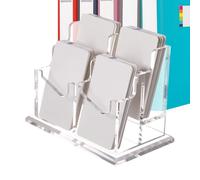 Jingmiger Business Card Holder Desk - Clear Business Cards Display Stand Desk Accessories for Workplace, Exhibition, Meeting Rooms and