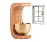 Jingmiger Chime when opening the door, wooden door chime, brass security alarm with adhesive film for sliding doors, business entrance, apartment door, metal door