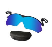 Jingmiger Clip Cap Sunglasses, Polarised Clip On Sunglasses, Clip-On Sports Sunglasses for Hat, Stylish, Cool, Rimless Glasses for Cycling, Driving, Fishing and Velcro, blue, Siehe Beschreibung