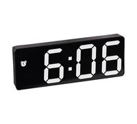 Jingmiger LED Mirror Clock | Digital Wall Alarm Clock with Large Display and Mirror | Large Digit Alarm with Adjustable Angle, Modern Decor for Bedroom, Dressing Table, Living Room and Apartment