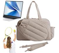 Jingmiger Tennis Racket Bag, Portable Shoulder Bag for Rackets with Shoe Compartment, Lightweight Sports Tote Organizer for Short Travel Weekend Travel
