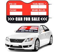 Jingmore for Sale Sign for Vehicle Windshield 48 x 27.5 Windshield Sun Shade Quickly Sell Your Car or Truck Foldable Car Front Window Sunshade for Sun Visor Easily Seen Info on Dual Purpose Sunshade