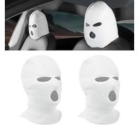 JINGMU 2 Pcs Car Headrest Covers for Audi A6 e-tron Avant 2025 2026, Funny Car Headrest Covers, Dustproof Car Head Protector, Hole Knitted Face Covers for Running and Cycling