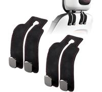 JINGMU 2 Pcs Car Seat Back Storage Hooks for Mercedes-Benz W177 2018+, Auto Seat Hook Hangers Double Headrest Hooks Mobile Phone Holder Front Seat Handbag