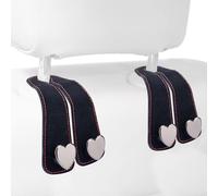 JINGMU 2 Pcs Car Seat Back Storage Hooks for Volvo V70 III 2007-2013, Auto Seat Hook Hangers Double Headrest Hooks Mobile Phone Holder Front Seat Handbag,Black