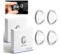 JINGMU 4 Pcs Car Camera Lens Protector for Lexus RZ 300e 2025, HD 360° Anti-Glare Car Backup Camera Rain Shield, Resistant & Waterproof Car Camera Lens Film