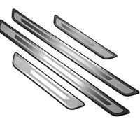 JINGMU 4 Pcs Stainless Steel Car Door Sill Protector for Seat Ateca FR Facelift/Cupra Ateca 2017-2024, Car Sill Protectors, Car Door Sill Scuff Plate, Car Sill Protectors Strips Welcome Pedal