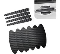 JINGMU 8 Pcs Car Door Handle Protector for Sedili Auto da 2 Pezzi per Skoda Scala 2019-2023, Carbon Fiber Car Door Handle Sticker, Self-Adhesive and Markless Car Door Handle Cup Protector